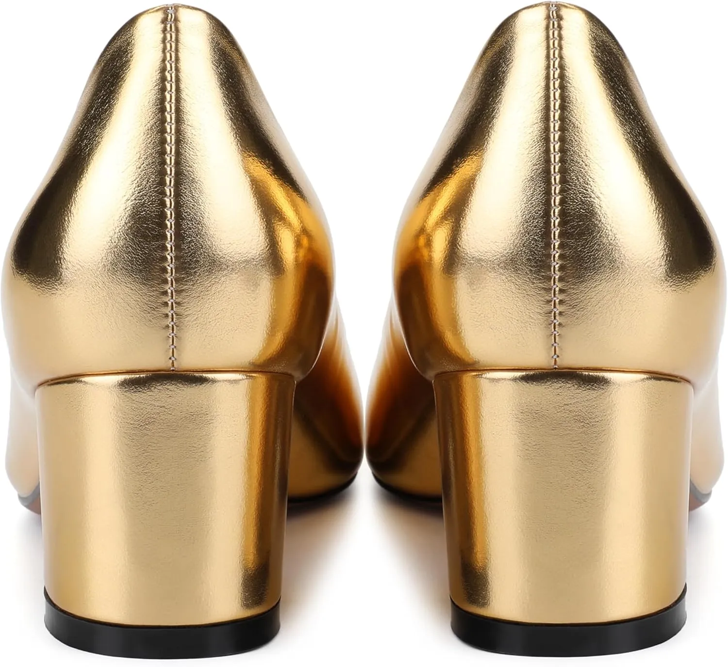 Women's Round Toe Block Chunky Heel Pumps, Closed Toe Low Heels for Women, Comfort Wedding Party Office Work Dress Shoes 2 Inch