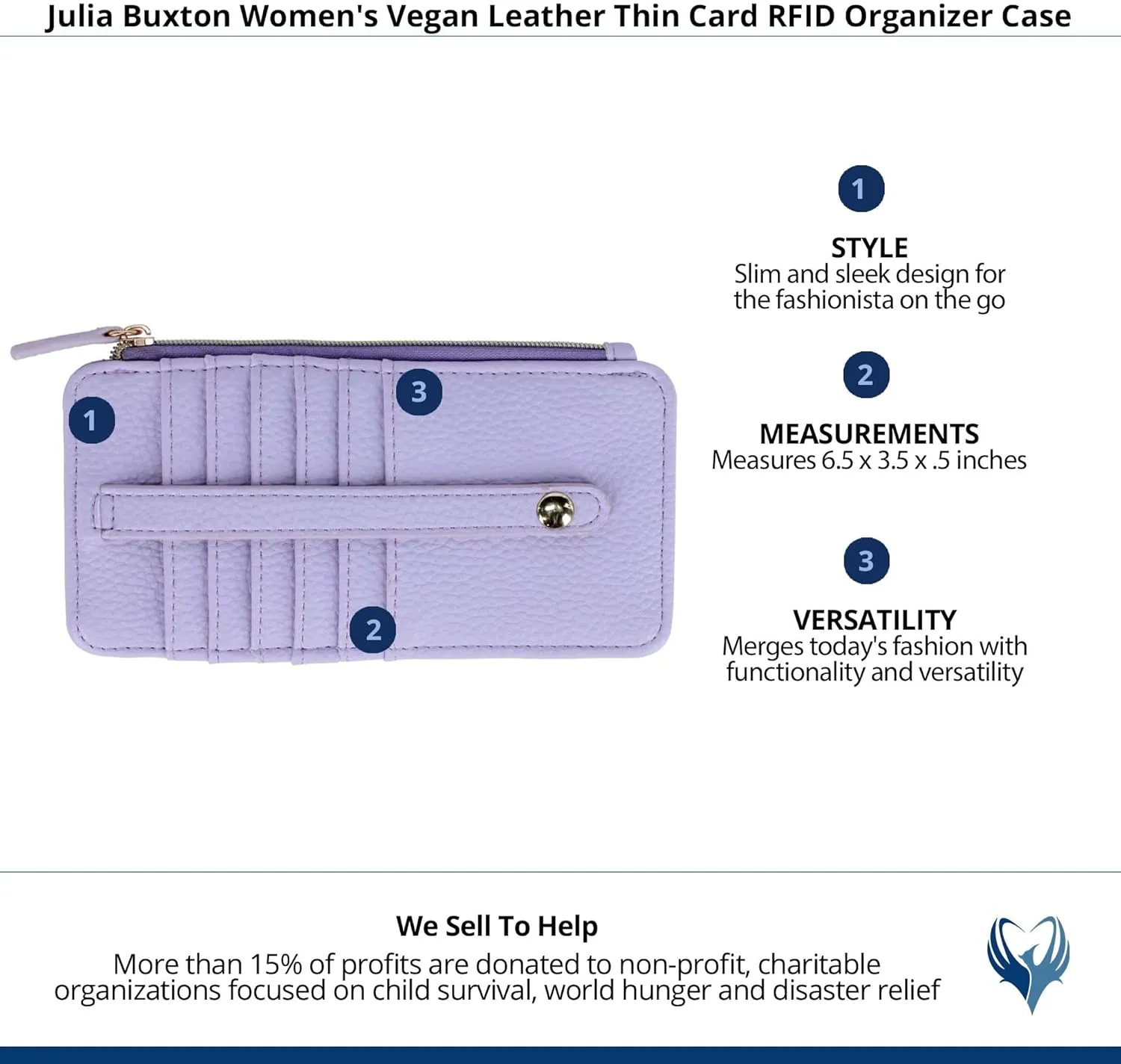 Women's Vegan Leather Thin Card RFID Organizer Case