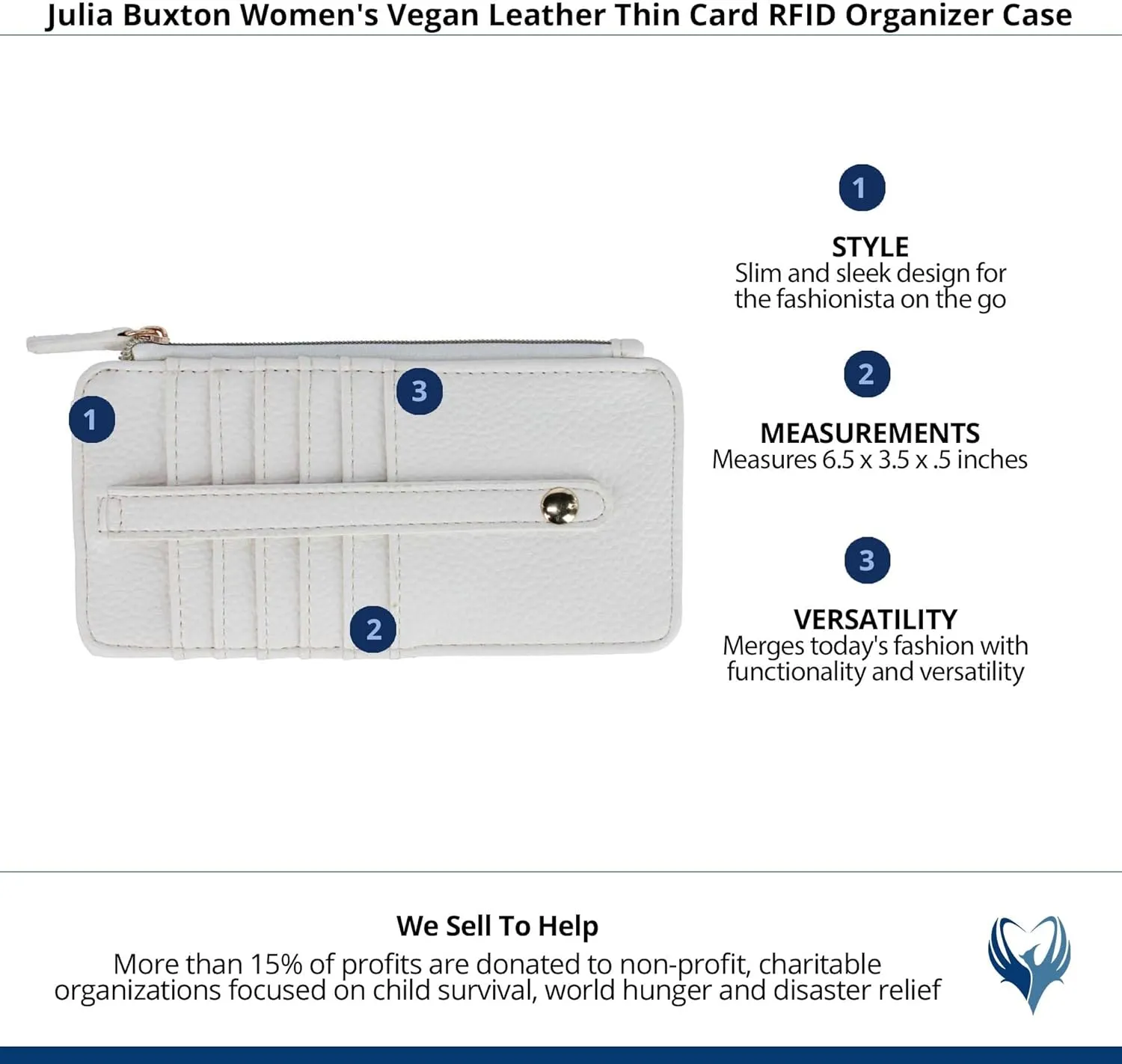 Women's Vegan Leather Thin Card RFID Organizer Case
