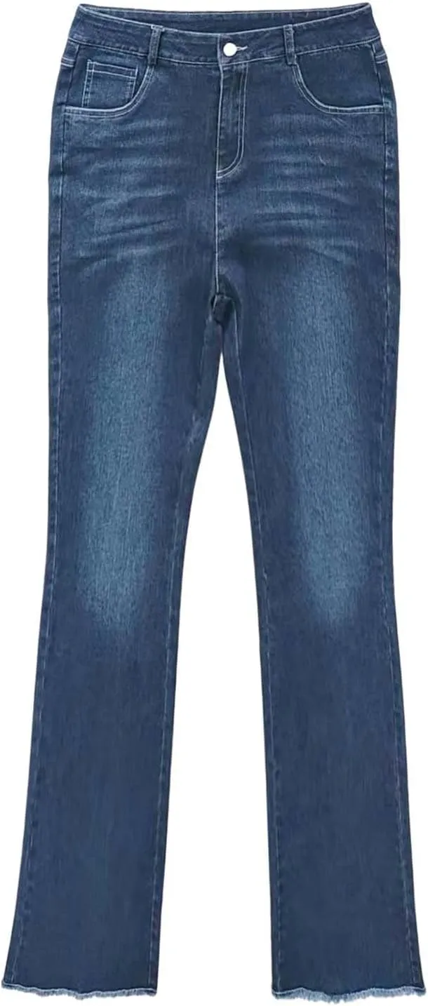 Women's Wedgie Straight Jeans Slim Embroidered Jeans Cropped Denim Pants Jeans Women Tall Womens Womens Jeans High