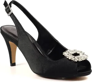 Womens/Ladies Venice Sling Back Sandals (9) (Black)