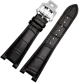 XMKT Genuine Leather Watch Band Fit For Patek Philippe 5711 5712G Nautilus Brown Black Blue Soft Cowhide Watch Straps 25mmX13mm
