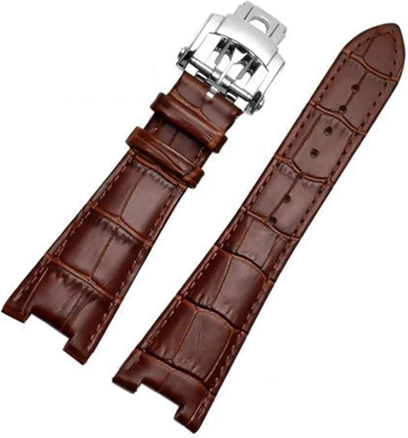 XMKT Genuine Leather Watch Band Fit For Patek Philippe 5711 5712G Nautilus Brown Black Blue Soft Cowhide Watch Straps 25mmX13mm