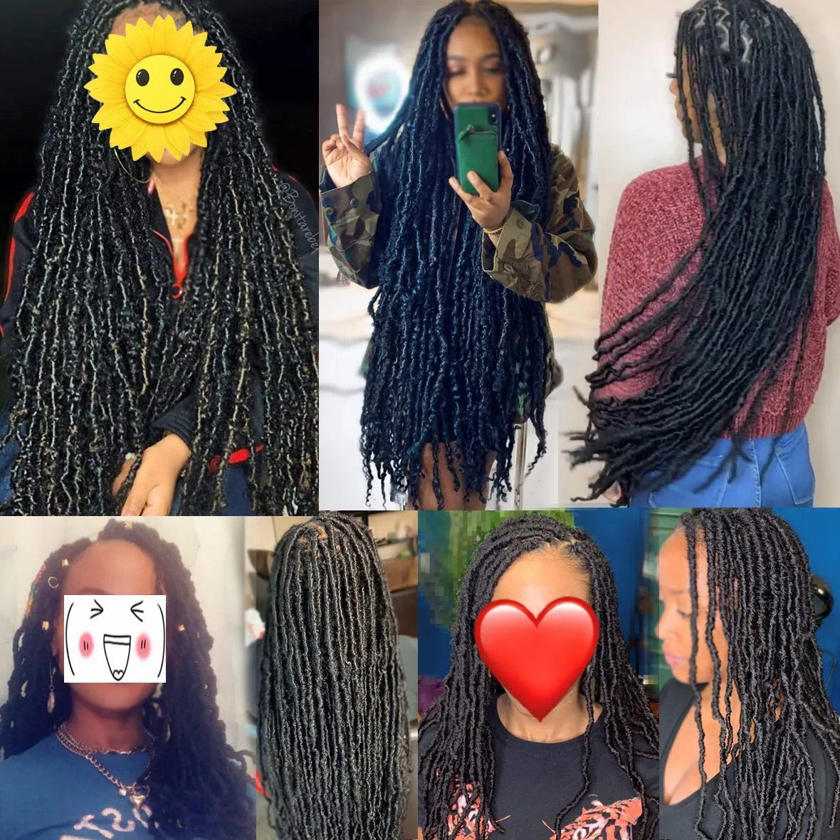 Xtrend 7 Packs New Faux Locks Crochet Braids 24 Inch Soft Locs Crochet Hair Extend Synthetic Dreadlocs Hair 18 Strand/Pack Soft Goddess Curly Wavy Locs Hair for Women 1B#