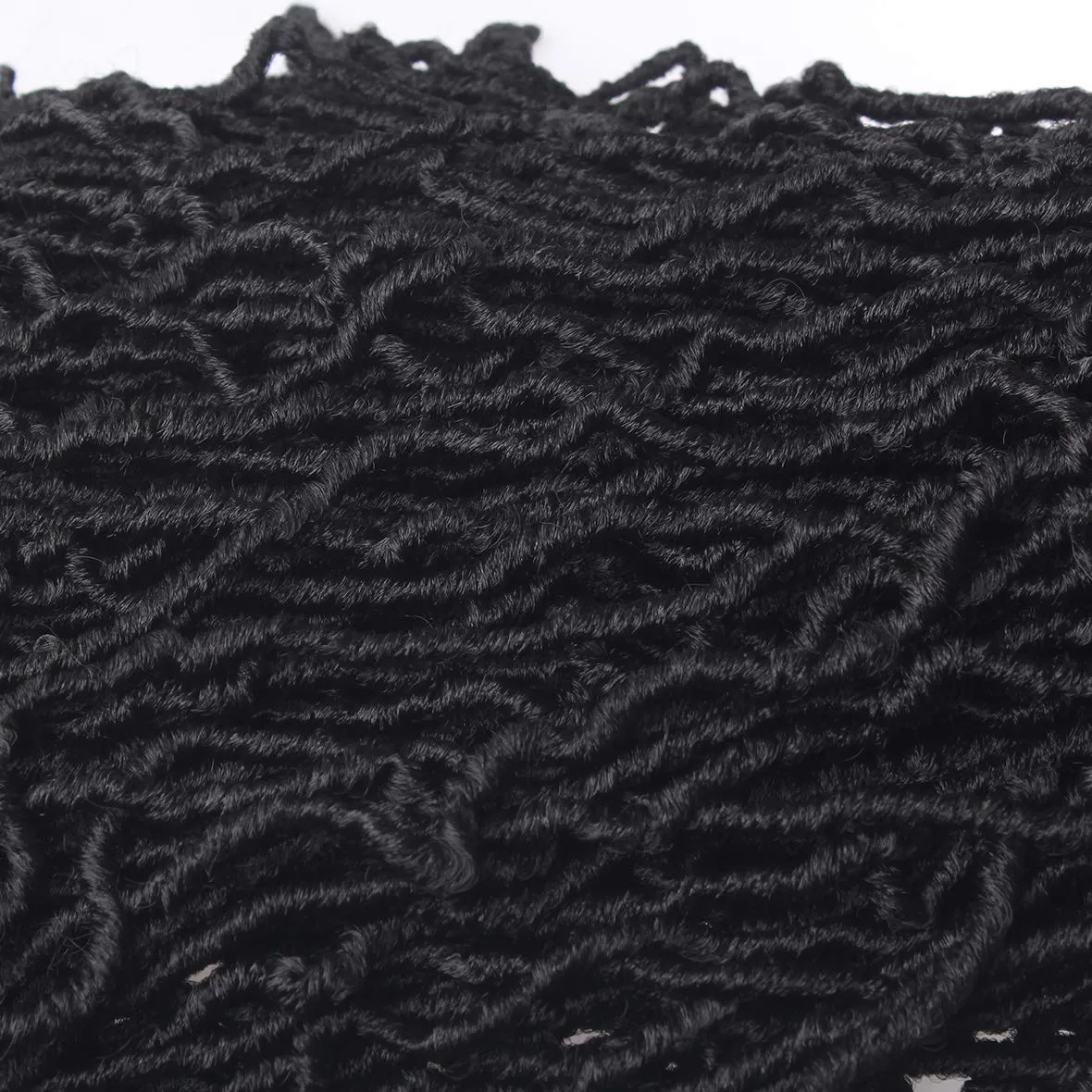 Xtrend 7 Packs New Faux Locks Crochet Braids 24 Inch Soft Locs Crochet Hair Extend Synthetic Dreadlocs Hair 18 Strand/Pack Soft Goddess Curly Wavy Locs Hair for Women 1B#