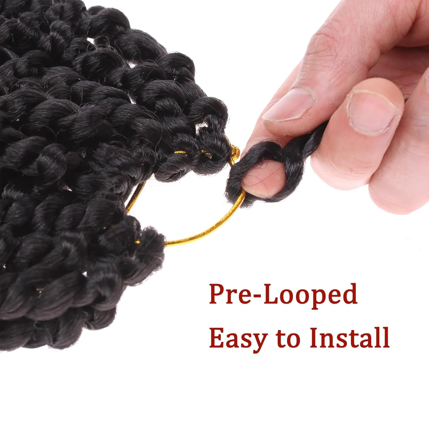 Xtrend 8packs 22inch Pre-twisted Passion Twist Hair Natural Black Pre-looped Passion Twists Crochet Braids Synthetic Hair Extensions Crochet Hair For Women (8packs, T30#)