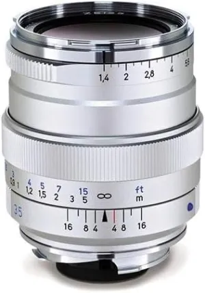 ZEISS Ikon Distagon T* ZM 1.4/35 Wide-Angle Camera Lens for Leica ZM-Mount Rangefinder Cameras, Silver