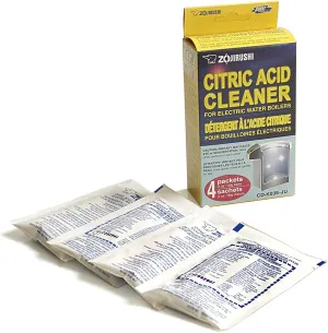 Zojirushi Citric Acid Cleaner for Electric Water Boilers, 4 Packets (1oz/30g each), White