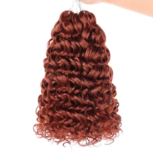 ZRQ Ginger GoGo Curl Synthetic Water Wave Crochet Hair - 10 Inch, 350, Deep Twist, Beach Curl