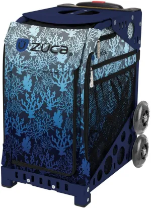 ZUCA Sport Suitcase with Built-in Seat - Blue Coral Reef Deep Sea Insert Bag, Choose Your Frame Color