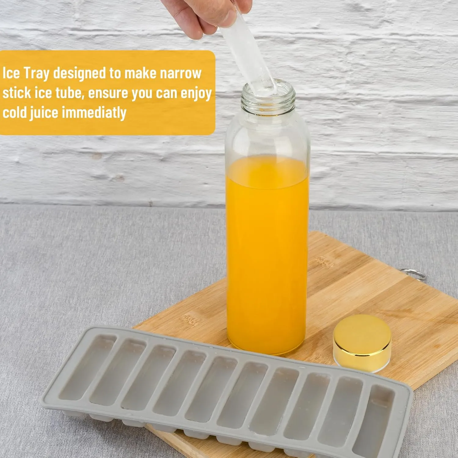 Zukro Glass Water Bottles with Gold Lids 18 oz, Reusable Clear Glass Juice Bottles Stainless Steel Airtight Cap for Juicing, 100% Leak Proof Juice Drinking Jar for Refrigerator, BPA Free, Set of 3